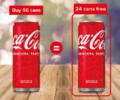 Coca Cola Promo: 96 + 24 gratuit